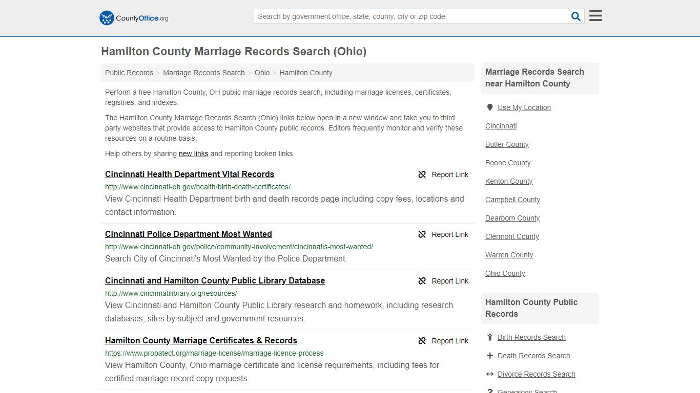 Marriage Records Search - Hamilton County, OH (Marriage ...